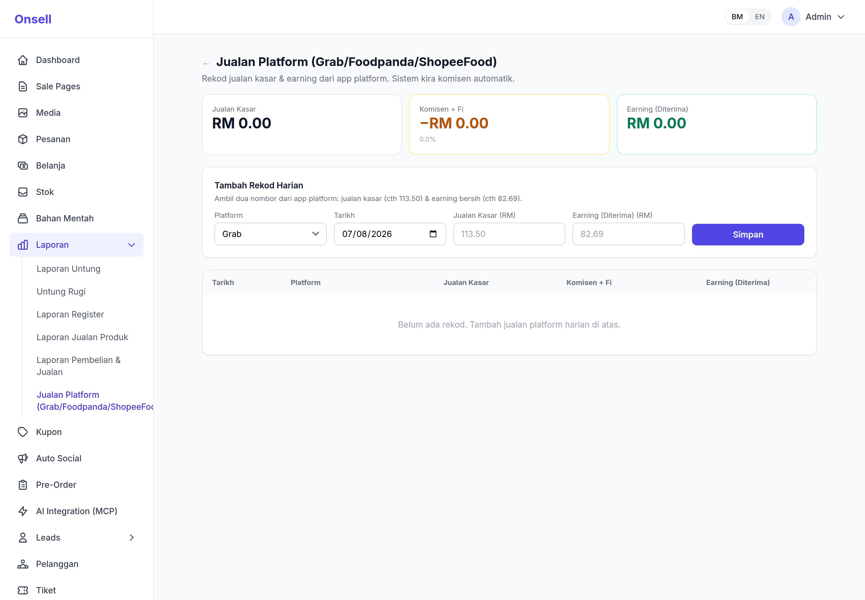 Jejak jualan Grab, Foodpanda & ShopeeFood